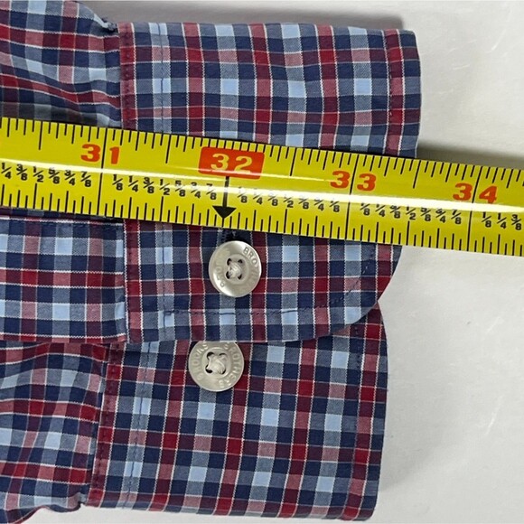Brooks Brothers Casual Shirt Non-Iron Red and Blue Check Long-Sleeve Button-Down - Picture 7 of 11